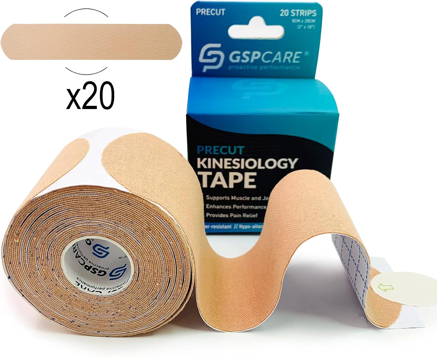 PreCut I Kinesiology Tape, Elastic Sports Tape Used to Prevent Muscle