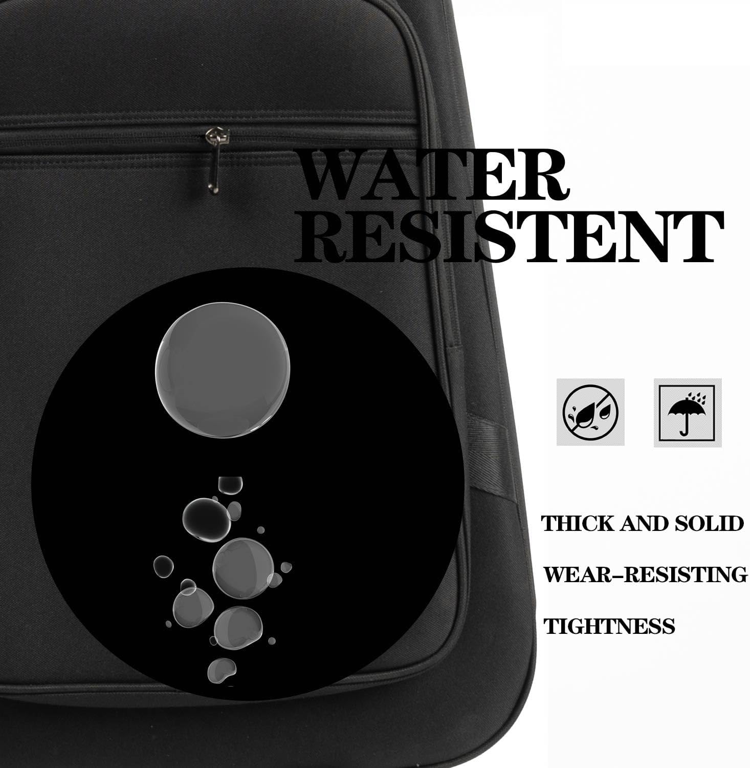 EART 36 Inch Headless Electric Guitar Case, Waterproof Nylon Soft Electric Guitar Bag with Dual Adjustable Shoulder Strap,Black