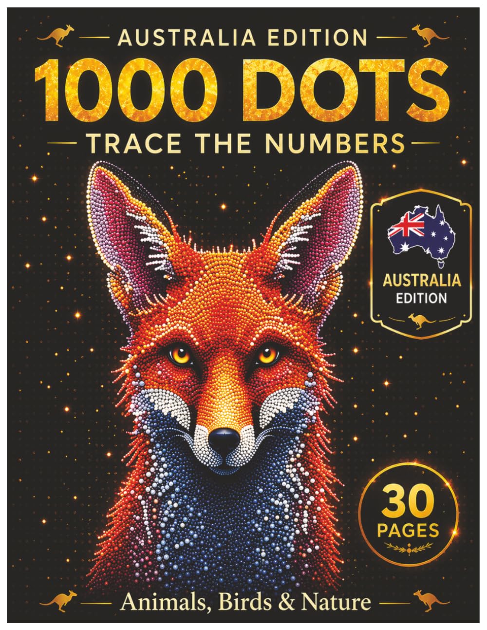 Dot-to-Dot for Adults: 1000 Dots Animals, Birds & Nature – Trace the Numbers Stress Relief Puzzle Book
