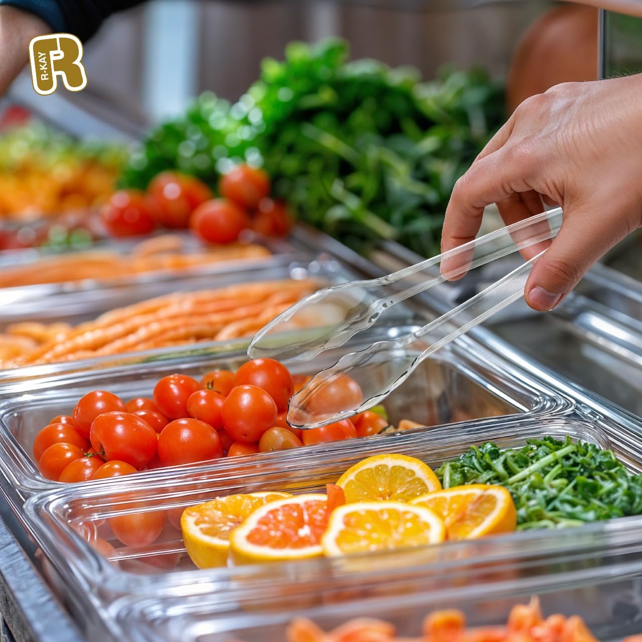 Paquete de 12 pinzas de plástico para servir bufé, utensilios de plástico para servir alimentos fríos y calientes, pinzas desechables para fiestas, vacaciones y reuniones (transparentes)