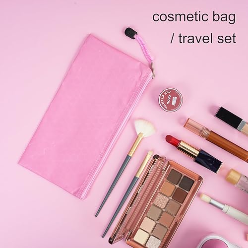 Miniatura 5 de EOOUT 48 piezas de estuche con cremallera, almacenamiento de lápices tamaño factura, organizador de lápices pequeños, bolsas impermeables para