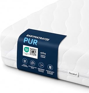 Ehrenkind® Babymatratze Pur | Babymatratze 60x120cm Standard 100 by Oeko-TEX | Matratze 120x60 aus hochwertigem Schaum und Hygienebezug