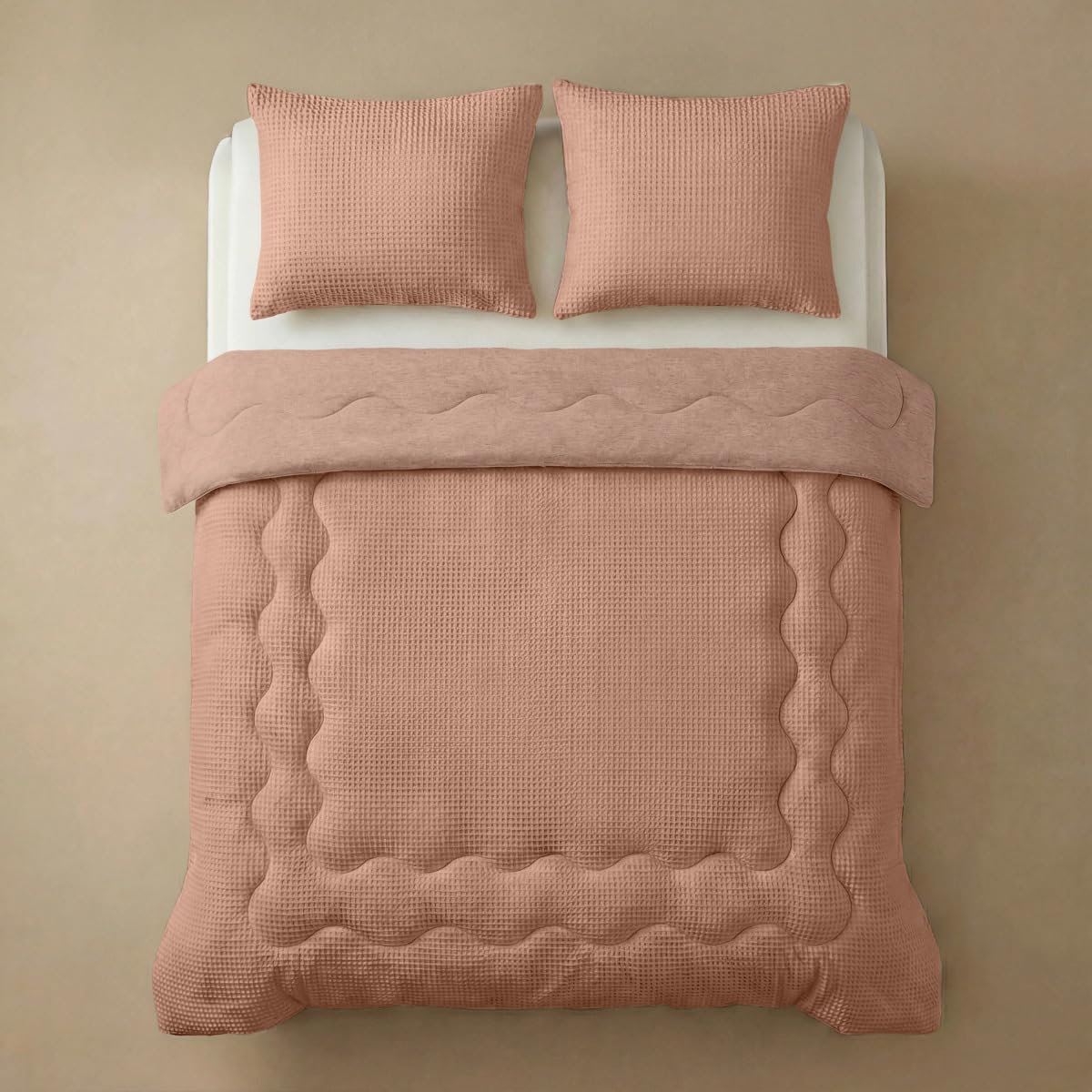 Zelesta Serene Sommerbettdecke ohne Bezug 200x220 Cm - Kühlende 2-in-1 Sommerdecke gegen Nachtschweiß, atmungsaktiv & ultraleicht, waschbar, schnelltrocknend, für Allergiker geeignet (Terrakotta Rosa)