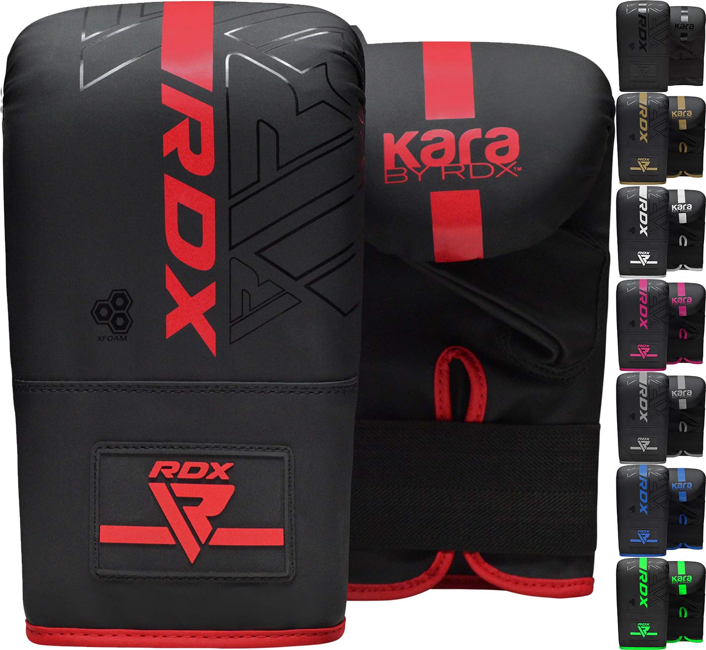 RDXBag Gloves Boxing Punching Mitts, Maya Hide Leather, Padding, Ventilated Palm, MMA Heavy Punch Training, Muay Thai Kickboxing Focus Pads Double End Speed Ball Workout, Adult Men Women