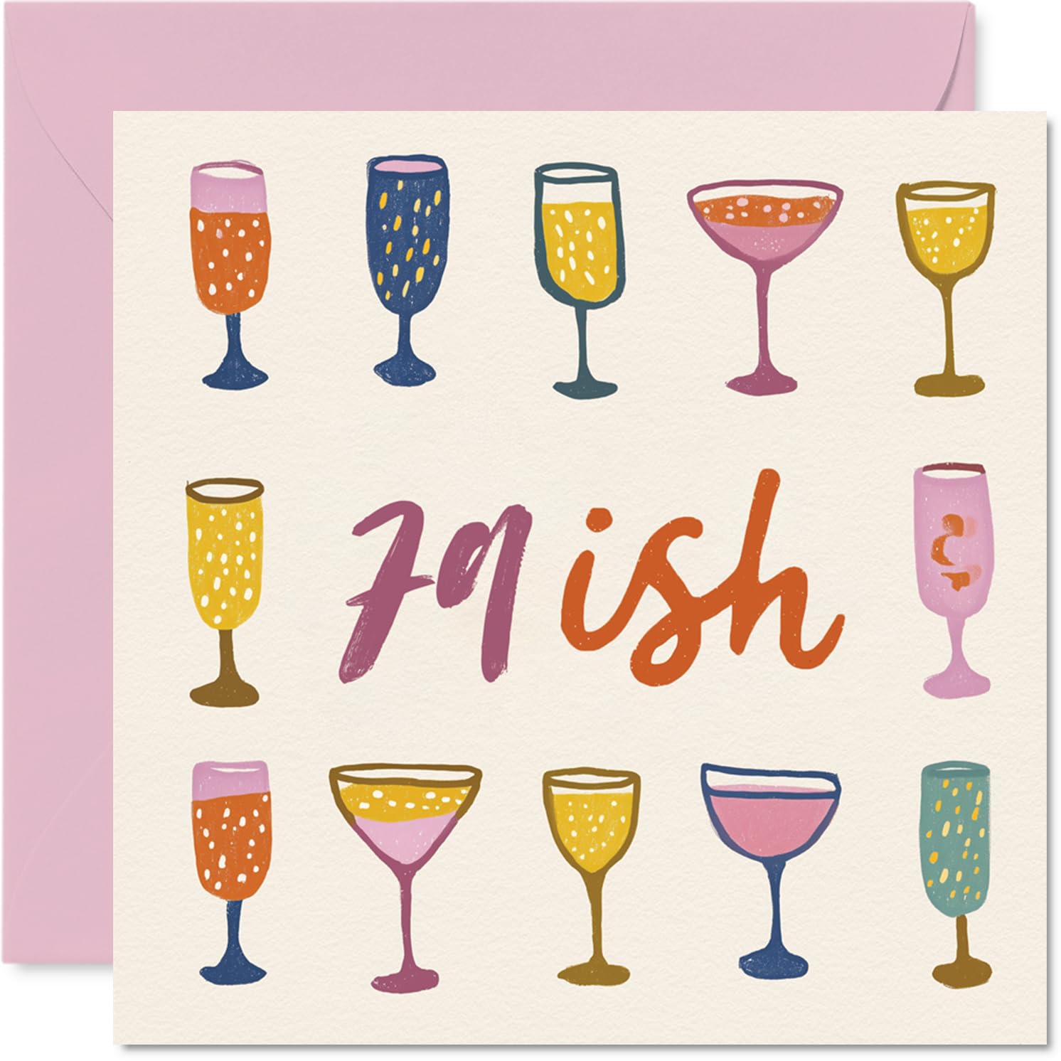 80th Birthday Cards for Women Men - Same Age Again - Happy Birthday Card for 80 Year Old Woman Man Wife Nanny Uncle Grandma, 145mm Bday Greeting Cards