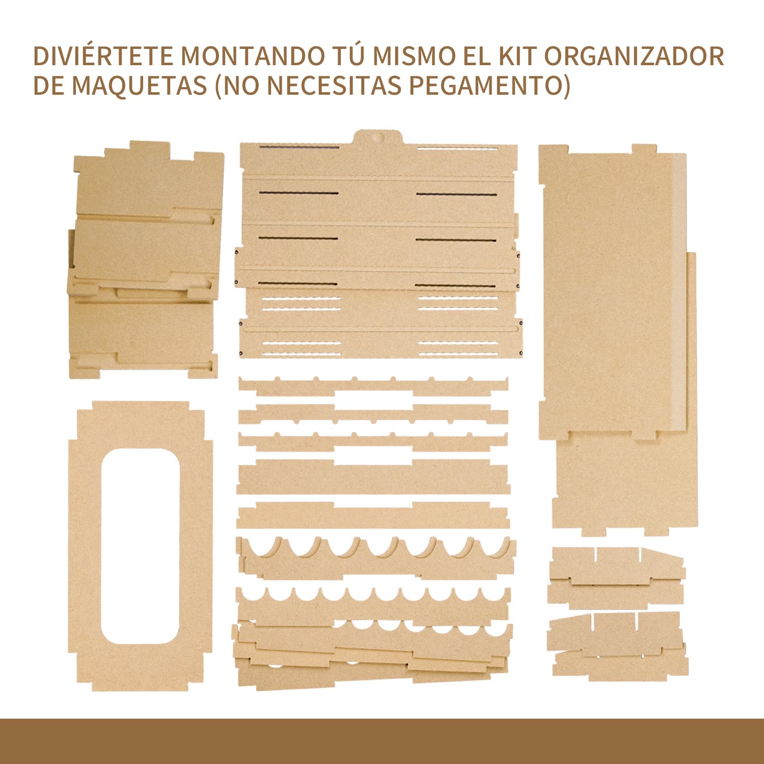 Organizador de pintura de plástico para 50 pinturas, almacenamiento extraíble con material MDF, herramientas de modelo, adecuado para 10 ml Tamiya/Mr.Hobby y juego de pintura en miniatura GK8