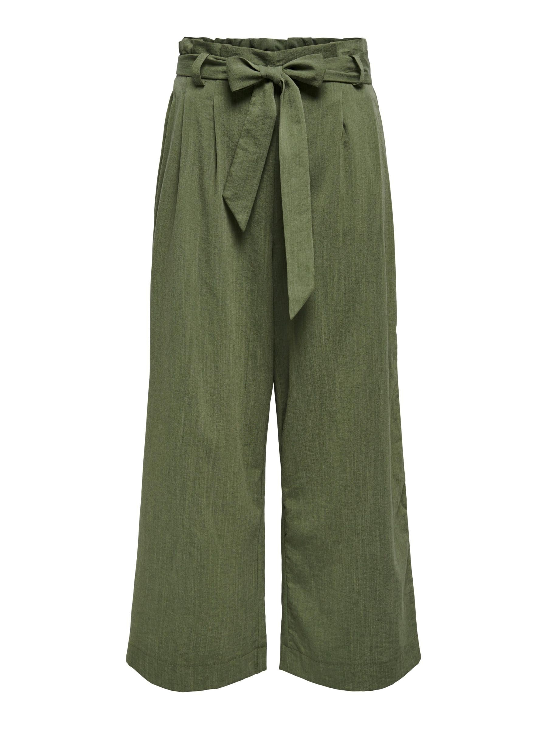 Only Women's Green Viscose Palazzo Trousers - Wide Trousers - Xs- Trousers
