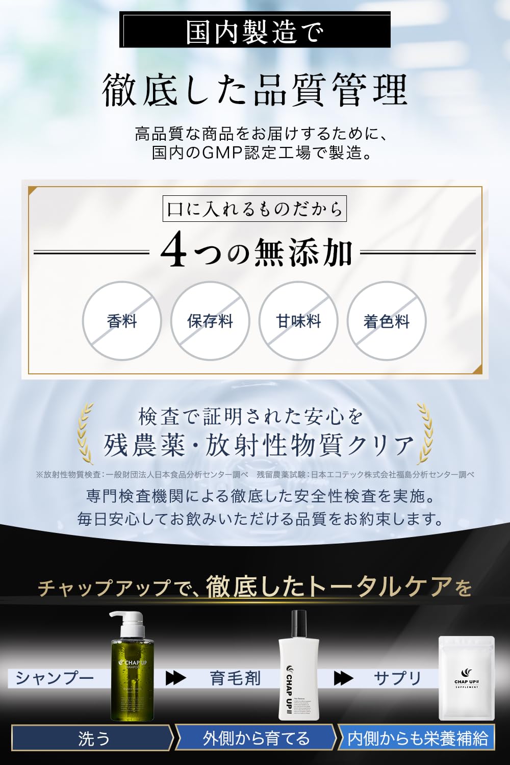 Amazon | 【毛髪診断士(R)監修 90種の贅沢成分】 チャップアップ