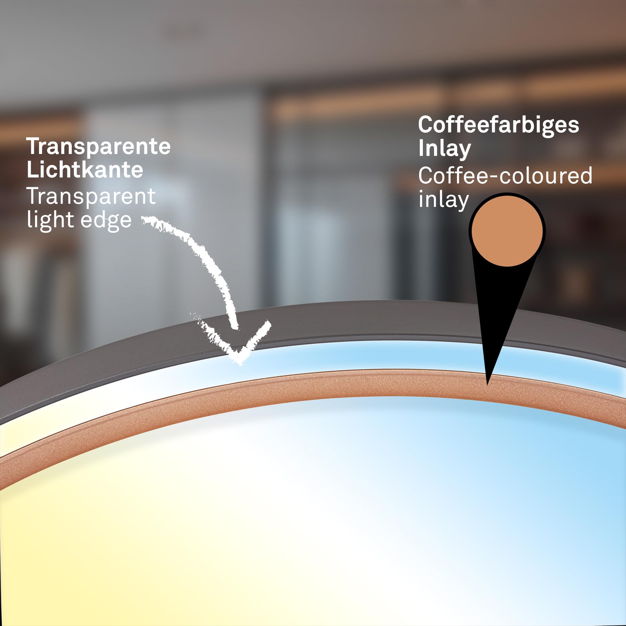 BRILONER - Lampa sufitowa LED z pilotem zdalnego sterowania, możliwość ściemniania, CCT ciepła do zimnej bieli, żyrandol do salonu, sypialni, oprawa sufitowa, kuchnia, 49 x 6,5 cm, antracyt