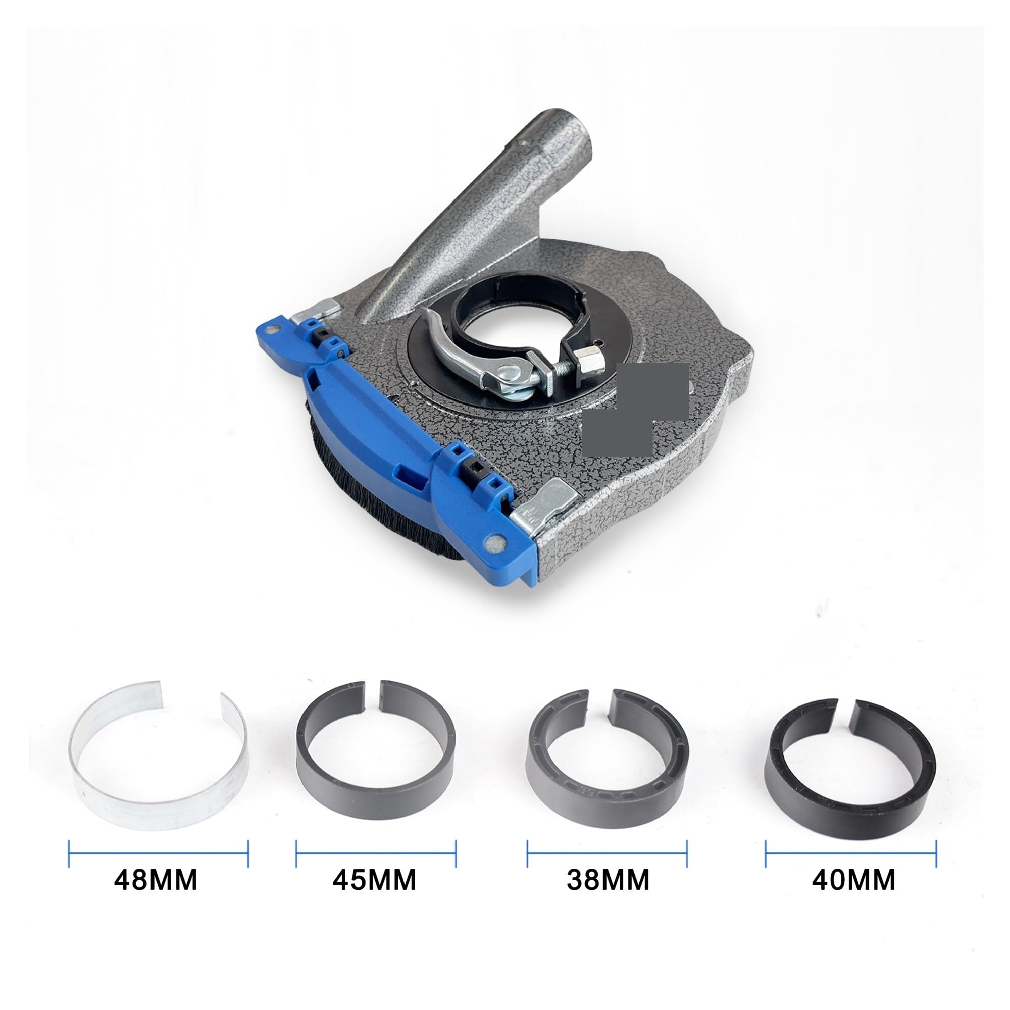 Capot de Protection pour Meuleuses d'angle, Capot Anti-poussière en Aluminium de 125 mm for meuleuse d'angle avec meule de 125 mm pour béton, Pierre et Brique