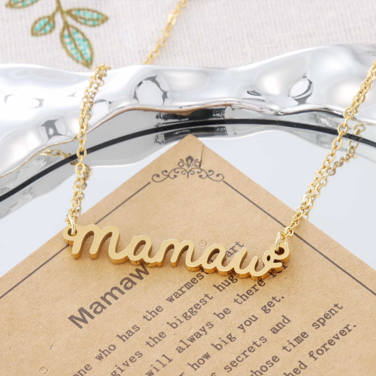 Mamaw Gifts from Grandkids Grandson Granddaughter Wedding Birthday Jewelry Women Mamaw Necklace