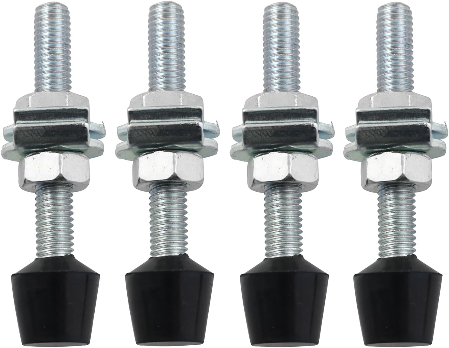LQ Industrial 4pcs Rubber Head Carbon Steel Toggle Clamps M8x70mm Carbon Steel Toggle Clamp Screw Assembly with Rounded Spindle Tip