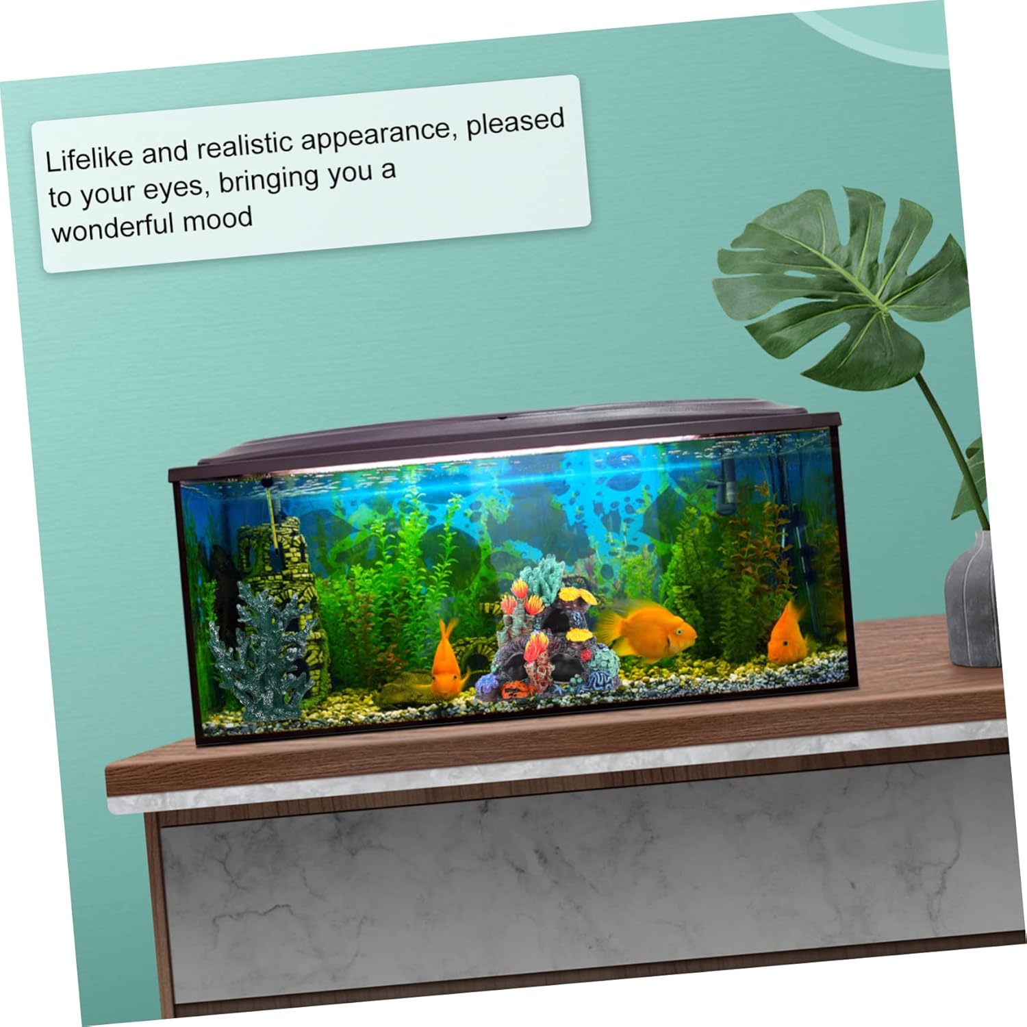 DOITOOL Artificial Coral Artificial Plants Aquarium Plants Fish Retirement Household Accessories Office