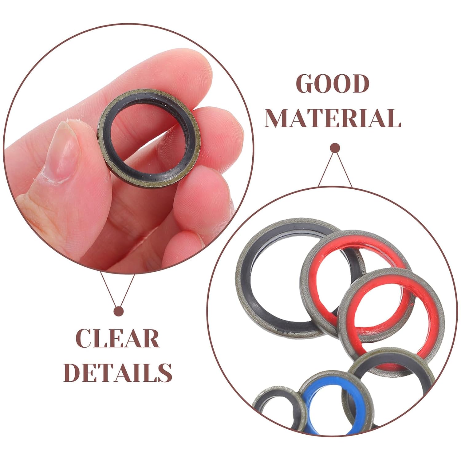 100pcs Aluminum Oil Drain Plug Gasket Set Oil Crush Washer Seals Kit Engine Plug Repair for Automotive Maintenance