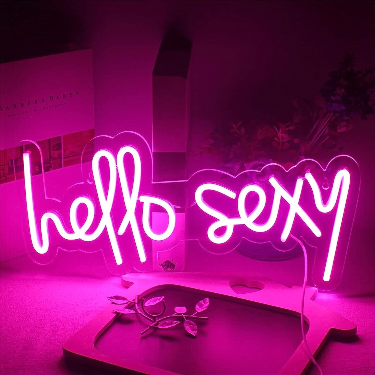 HRXOW USB Customizable LED Neon Signs, Wall Hanging Deco Lighting, 43X20cm PersonalizeBar Shop Party Name Logo