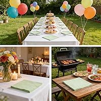 Vista 8 de 300 paquetes de servilletas de cóctel de 2 capas, servilletas de postre plegadas de 5 x 5 pulgadas, servilletas desechables para cena, boda