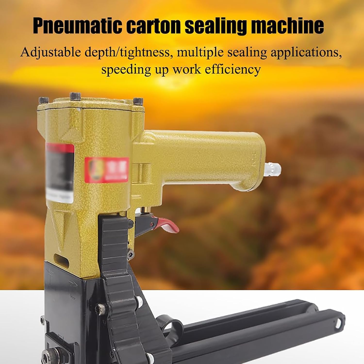 Pneumatic Carton Stapler, Cardboard Box Stapler, for Nail Length 15mm/18mm(Does Not Contain)/Speed Up Work Efficiency