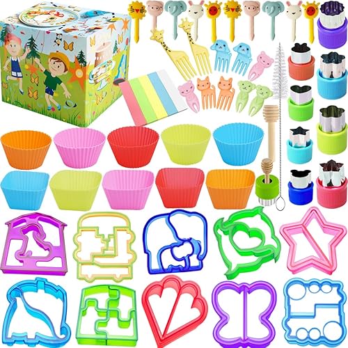 Cortadores de sándwich para niños, moldes para cortar galletas con forma de pan de frutas y verduras, para niños, lonchera Bento Box