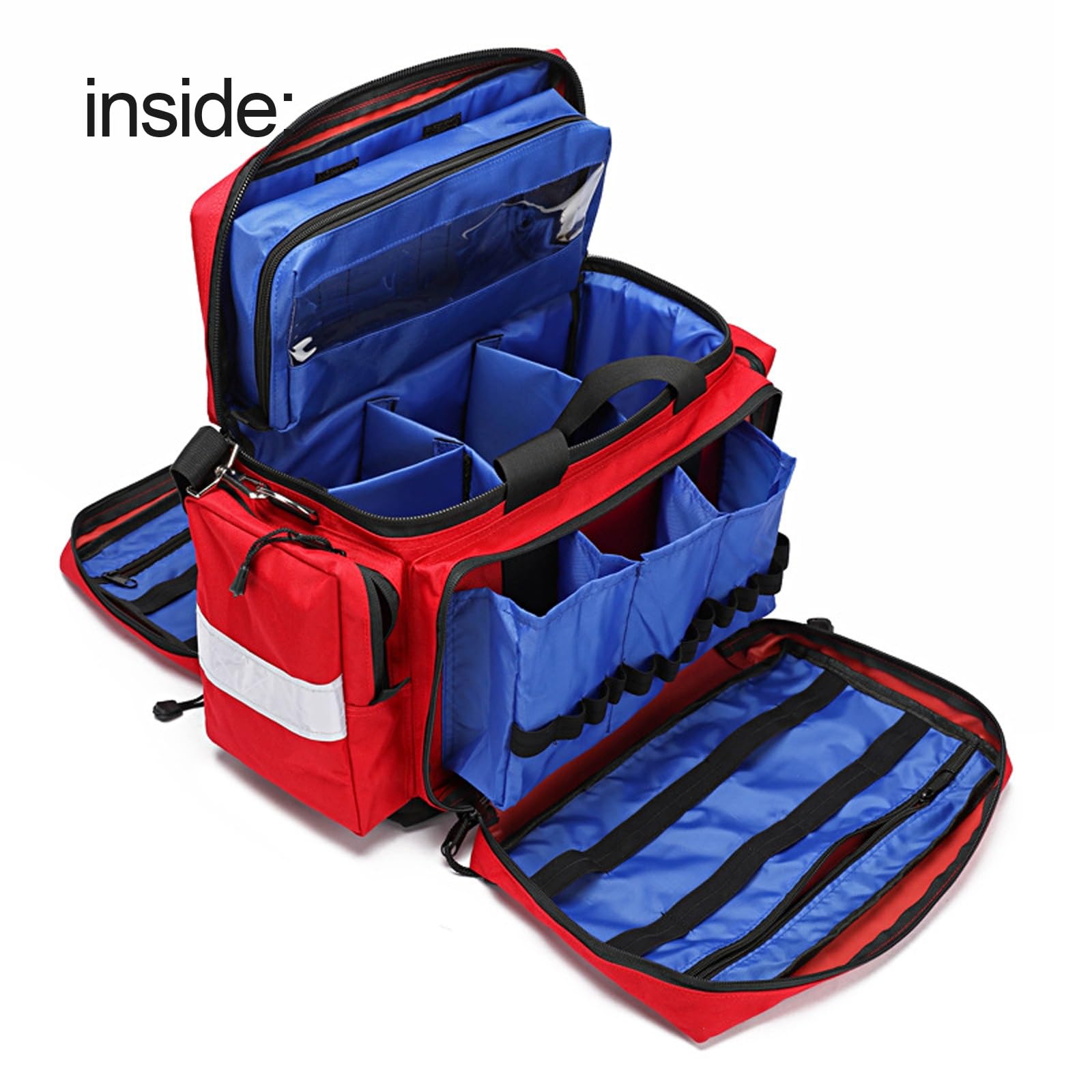 Tragbare Medizinische Tasche For Ambulante Besuche,Notfallset Mit Großem Fassungsvermögen,Medikamentenflaschen-Organizer,Wasserdicht,For Notfälle Im Freien,Zu Hause(Navy blue)