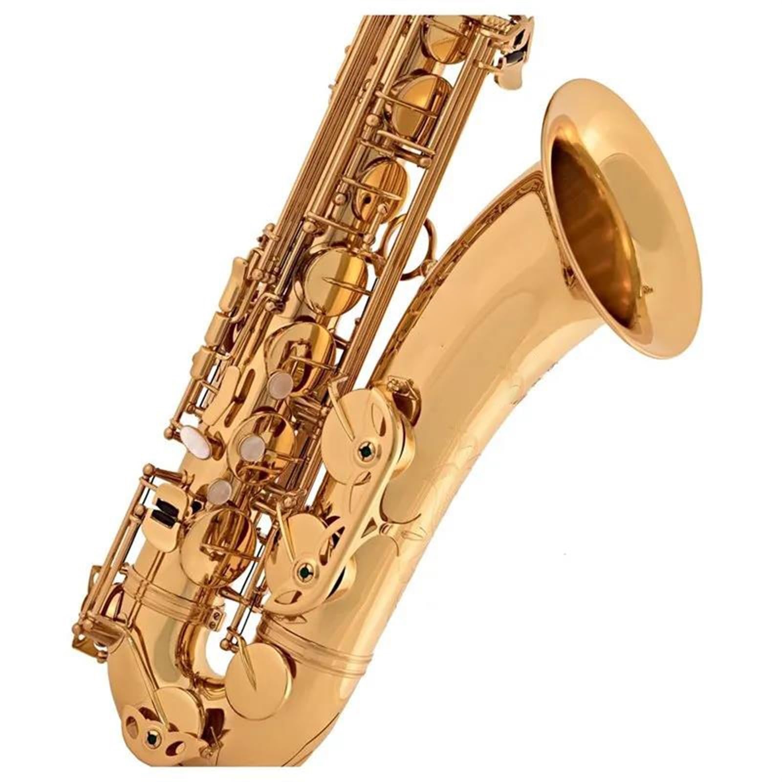 Saksofon Tenorowy B, Mosiężny, Niklowany, Saksofon Do Instrumentów Muzycznych Z Ustnikiem W Obudowie profesjonalny Saksofon (Color : A)