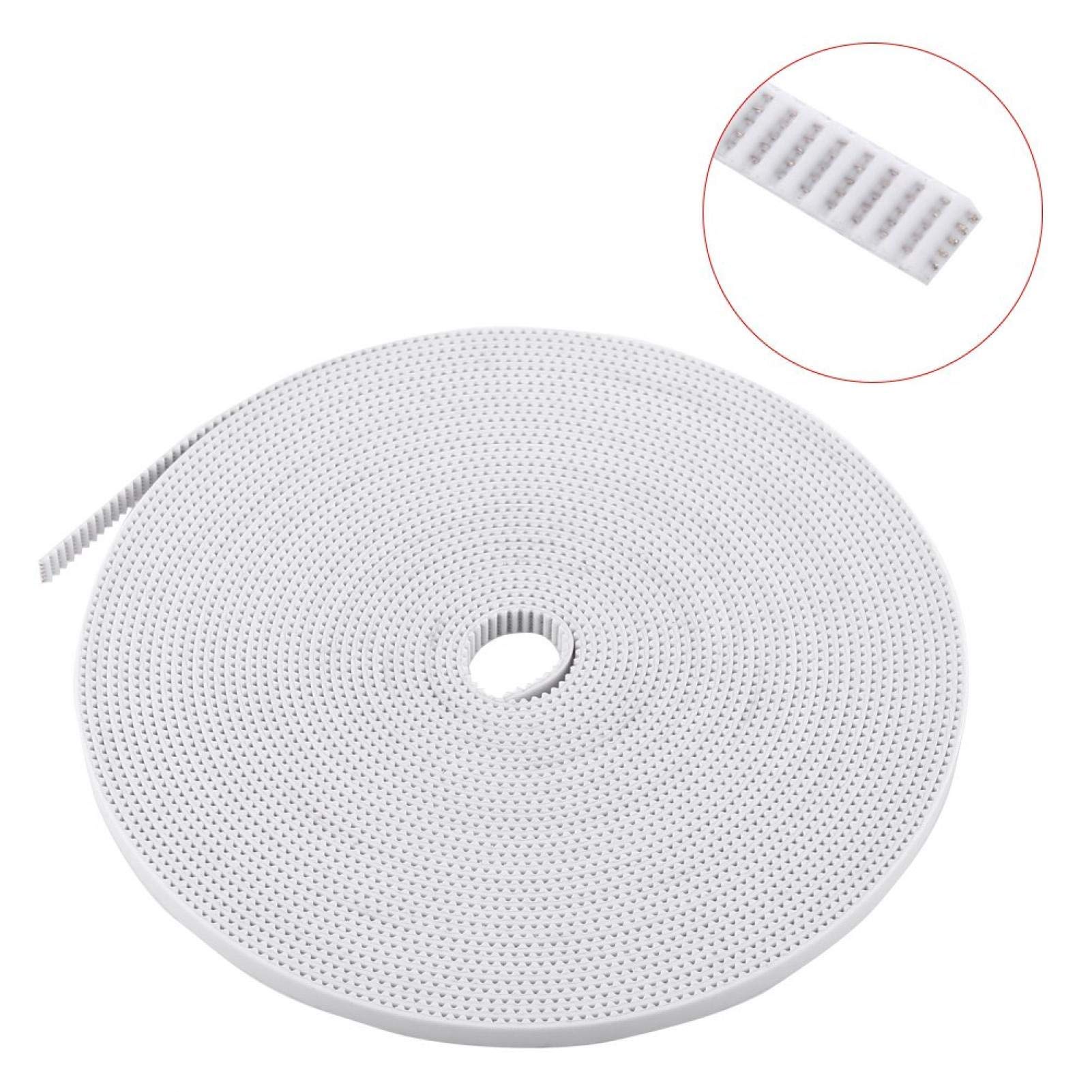 pasek rozrządu 10 m biały otwarty pasek rozrządu do drukarki 3D 6 mm szerokości PU ze stalowym rdzeniem, szerokość 6 mm
