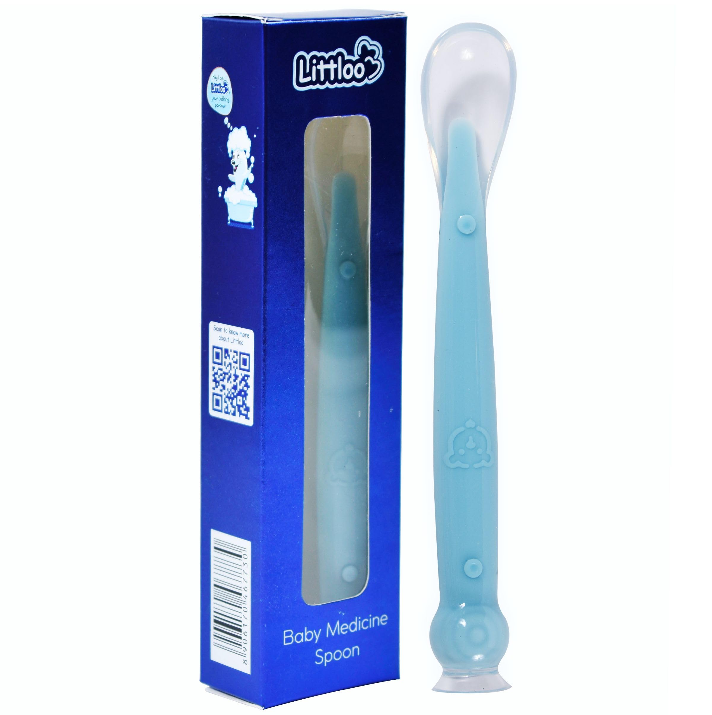 Littloo Baby Medicine Spoon (Blue) | Safe, Simple & Accurate Dosing Every Time-image-2