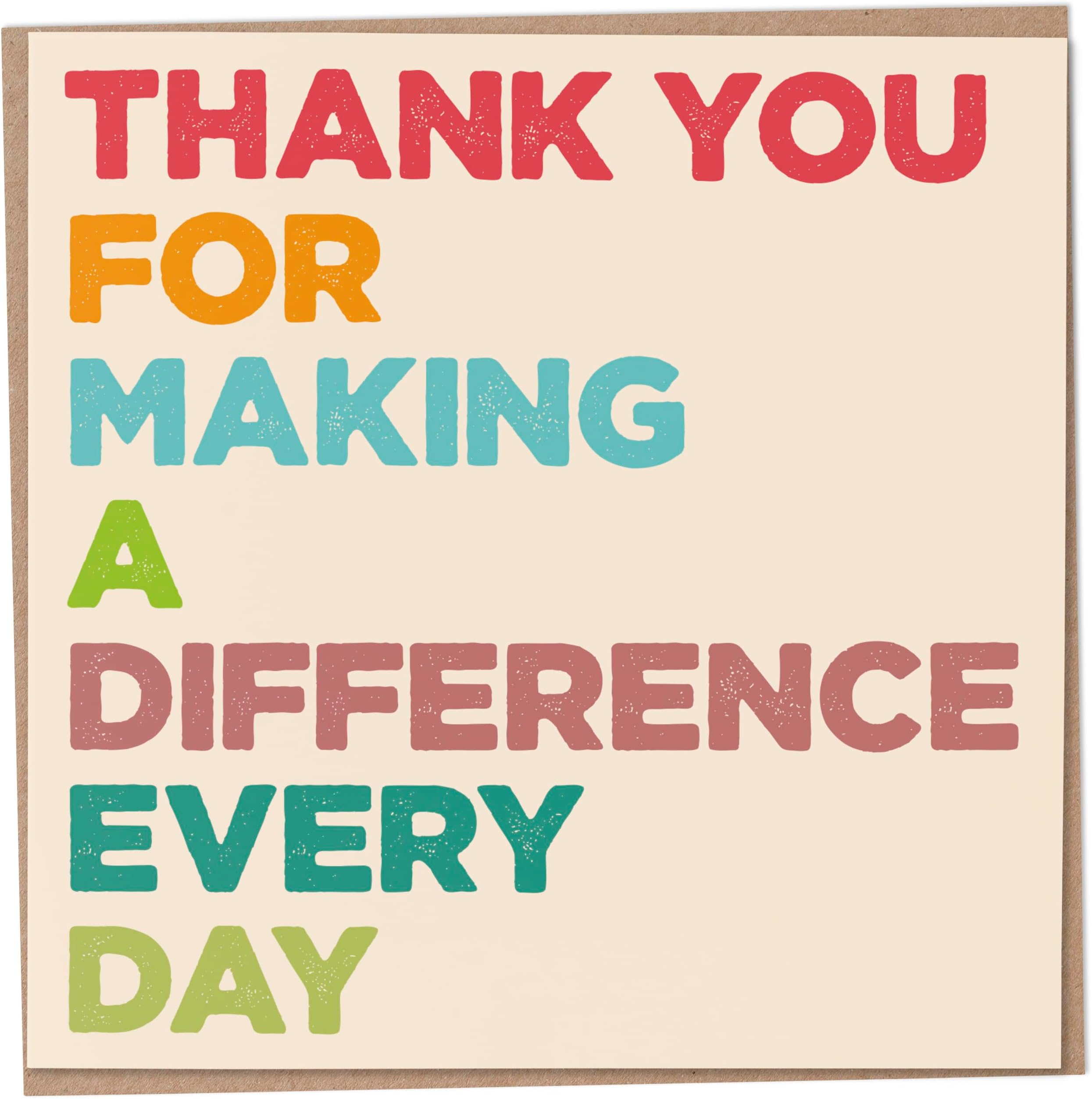 Thank You Card for Teacher, Thank You For Making A Difference Every Day, Nursery Teacher Card, Secondary Greeting, Gifts, Leaving Gift, School Leaver