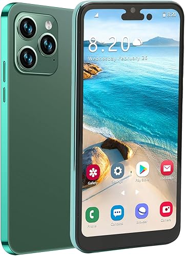 FOSA I14pro Max teléfono inteligente desbloqueado para Android 11, teléfono celular de 6.1 pulgadas, 4 GB, 64 GB, teléfono móvil, expansión 128G,