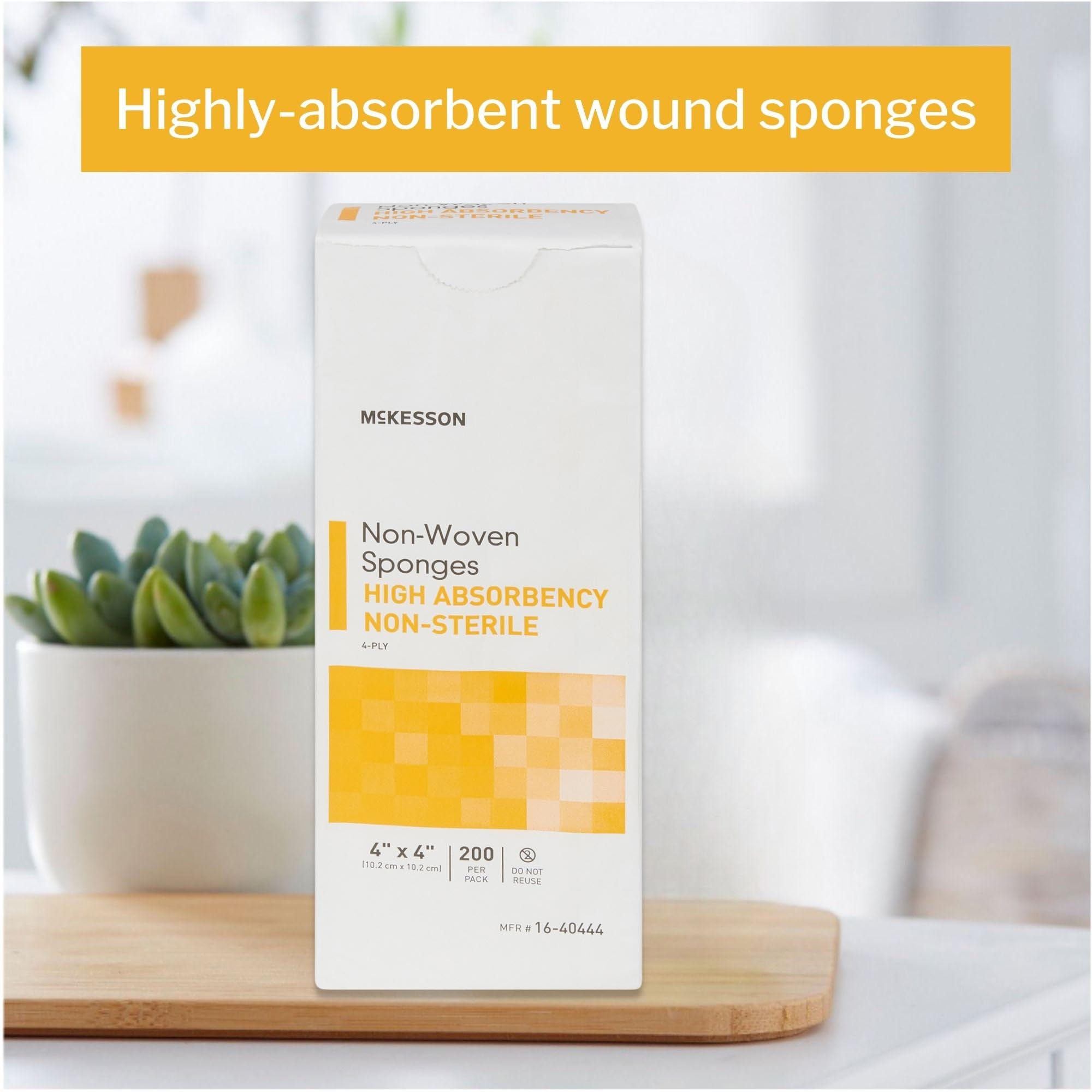 McKesson Non-Woven Sponges, 4-Ply, Non-Sterile, Polyester, 4 x 4 in, 1 pk — Amazon image 4