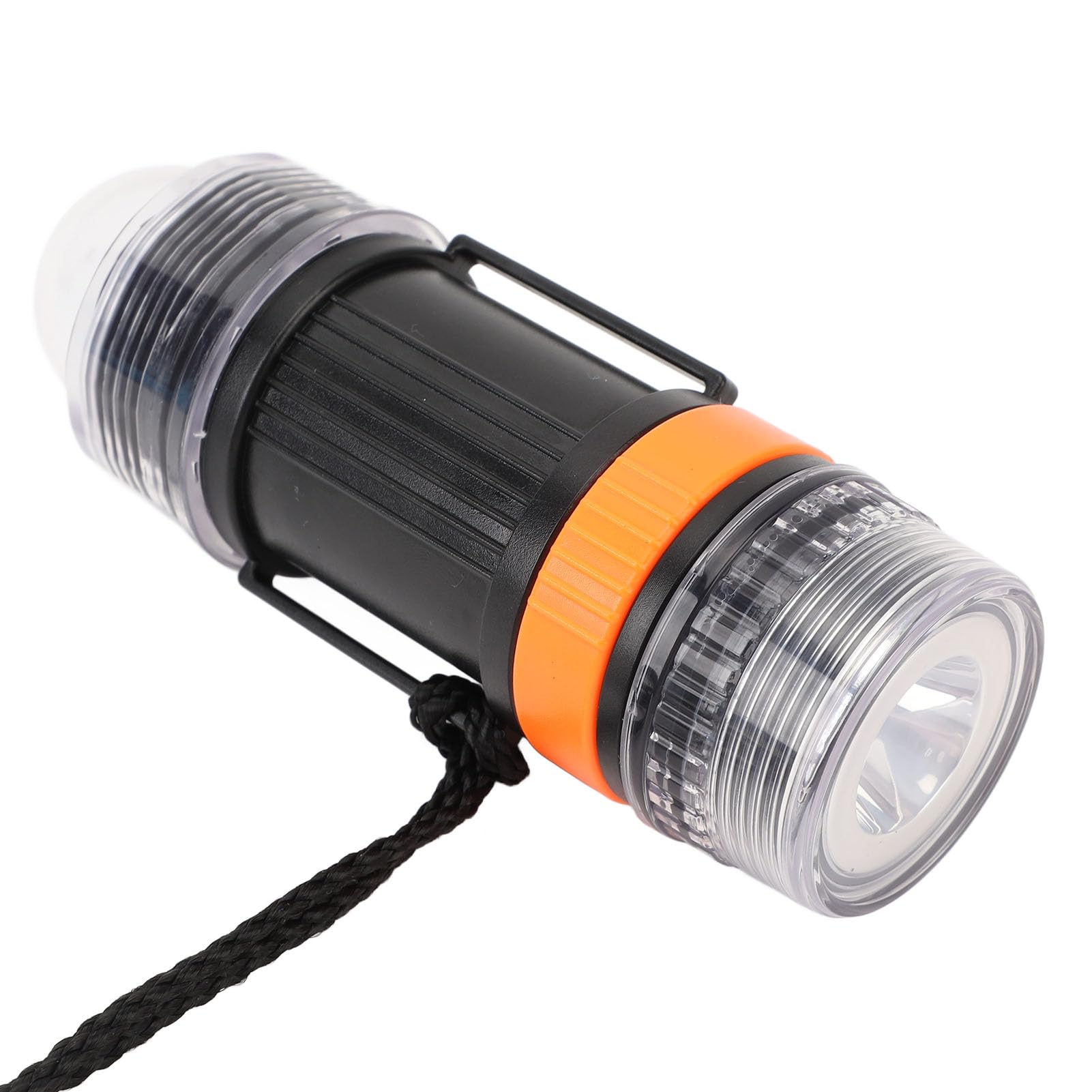 Luce stroboscopica per immersione Torcia subacquea a LED ad alta luminosità alimentata a batteria con tempo di combustione stroboscopico 72H 500LM per emergenza (Nera)
