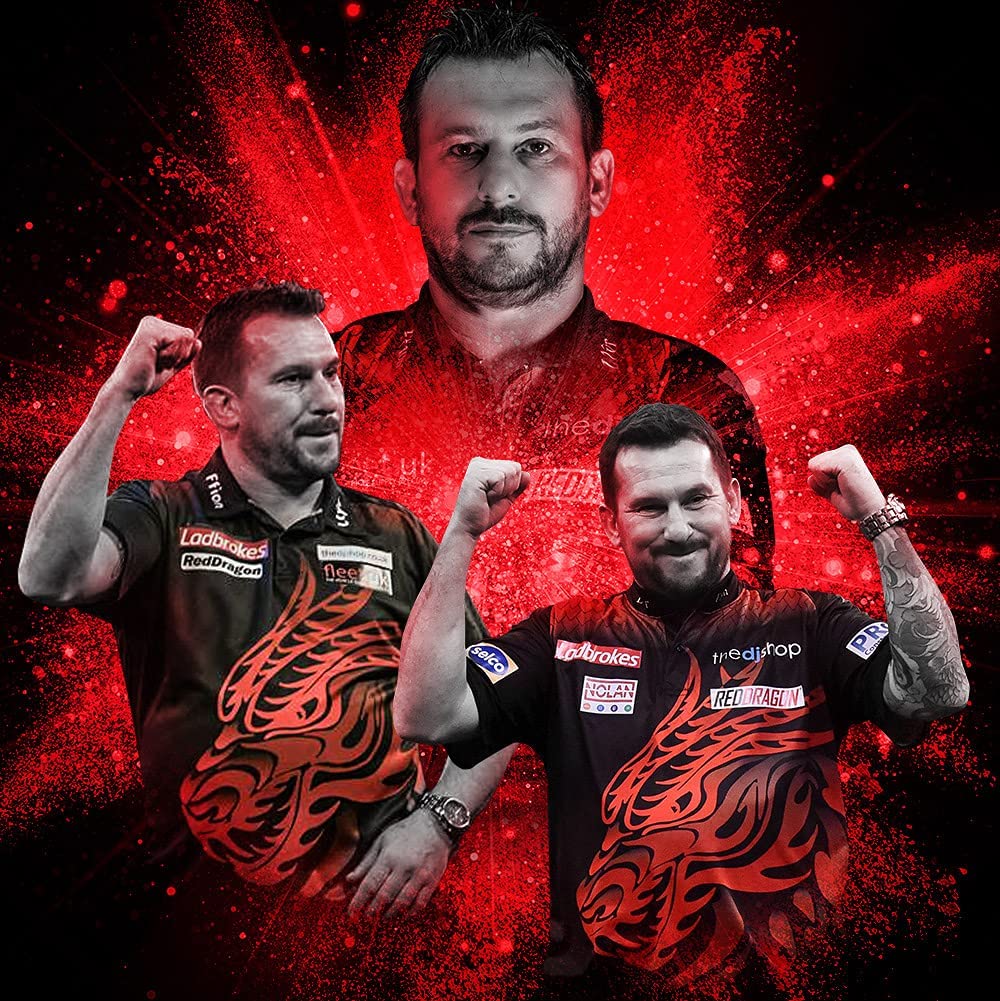 RED DRAGON Piłki do dart do gry w rzutki – 3 zestawy w opakowaniu (9 lotek w całości)