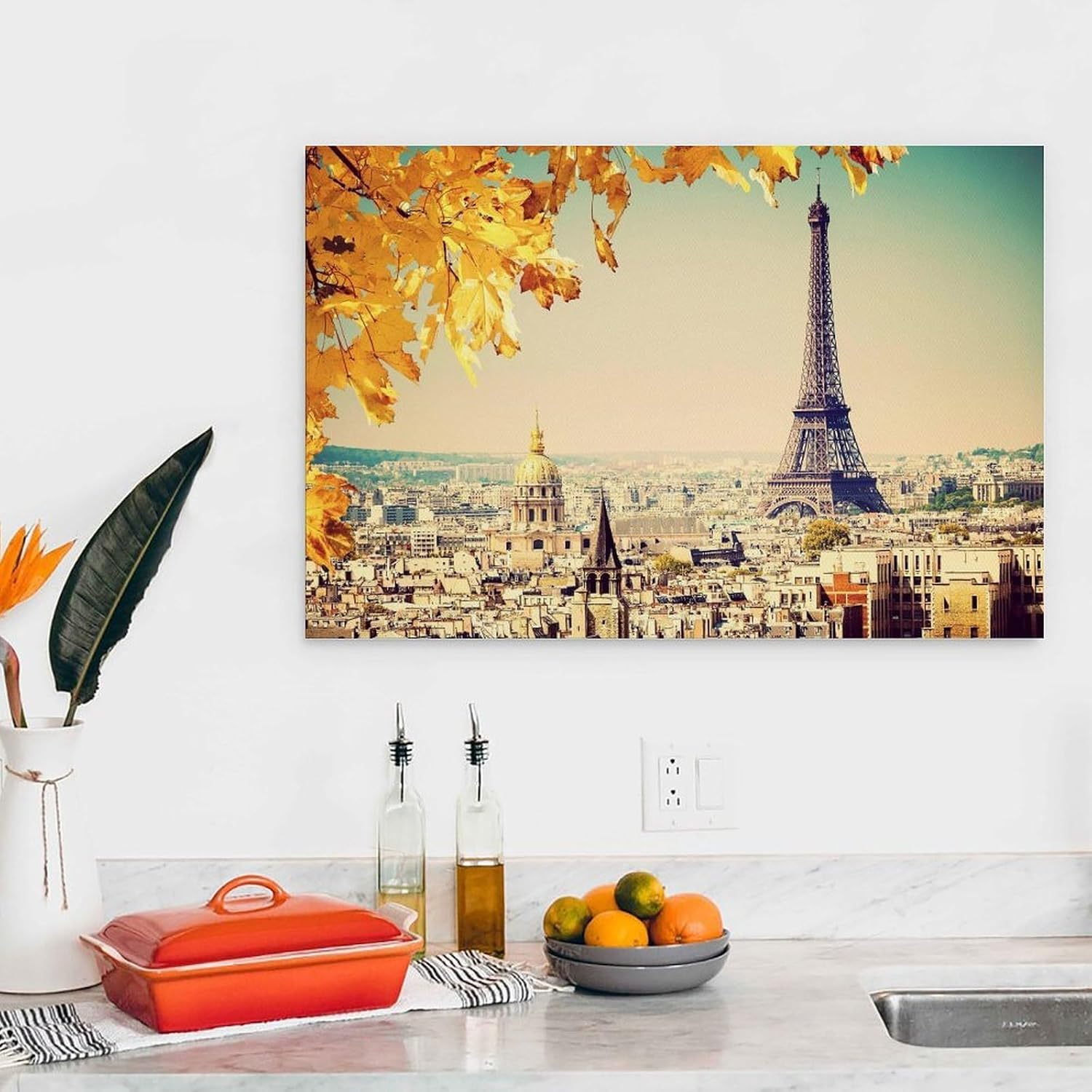 Artistic Poster of The Eiffel Tower in Autumn 08x12inch Unframe-style image 4
