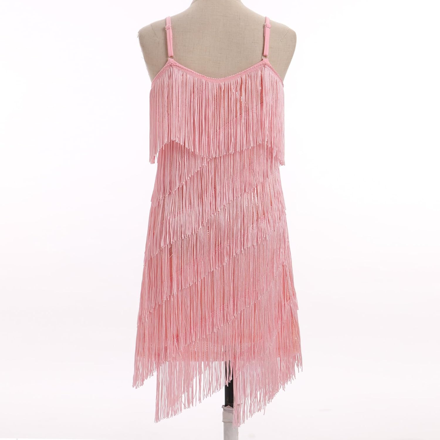 IDOPIP Kids Girls 1920s Flapper Dress Tassels Sequins Fringe Latin Dance Dress Gatsby Halloween Party Ballroom Dance Costumes