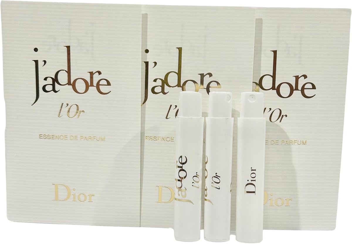 Muestra de perfume J'adore L'Or Essence De Parfum Muestra de mujer 1 ml / 0,03 fl oz Juego de 3