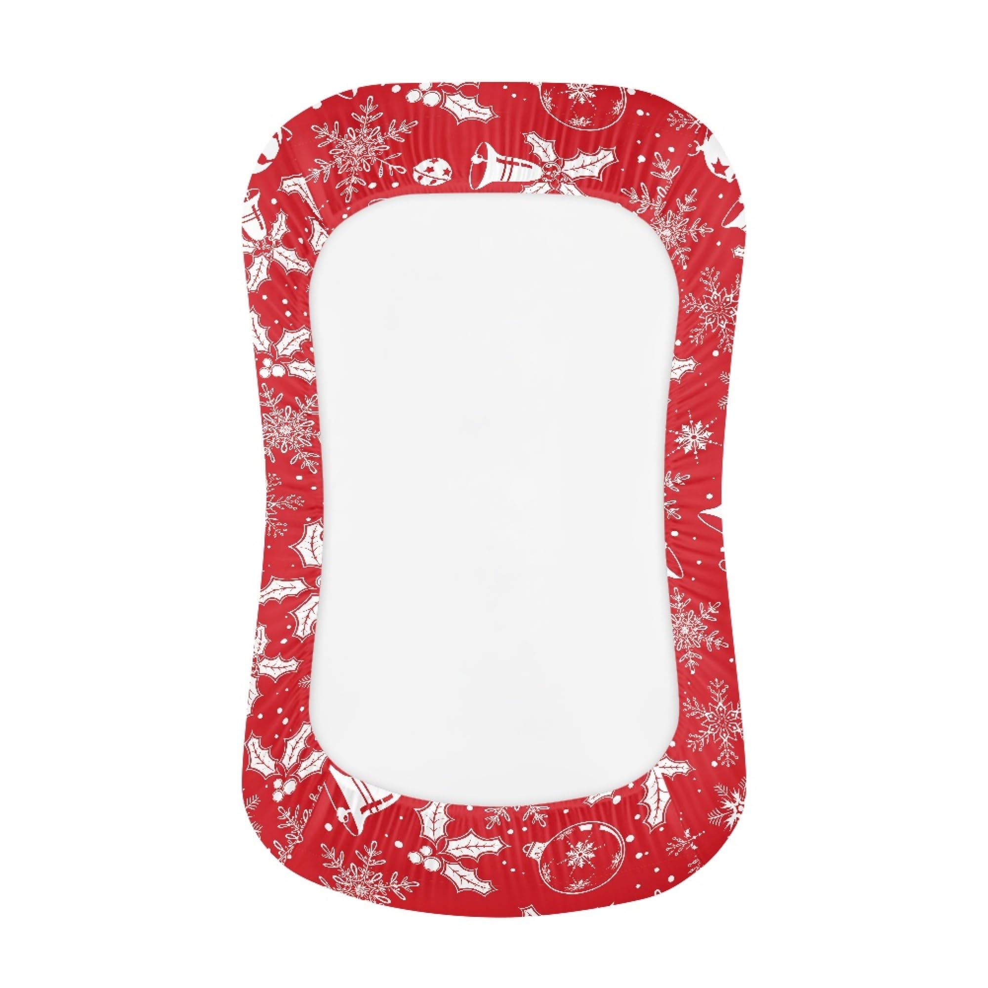 Zanxiantu Christmas Day Baby Lounger Pillow Cover for Newborn Baby Sleeping Nest Soft Infant Snuggle Me Baby Lounger 0-24 Months Crib Cover Red