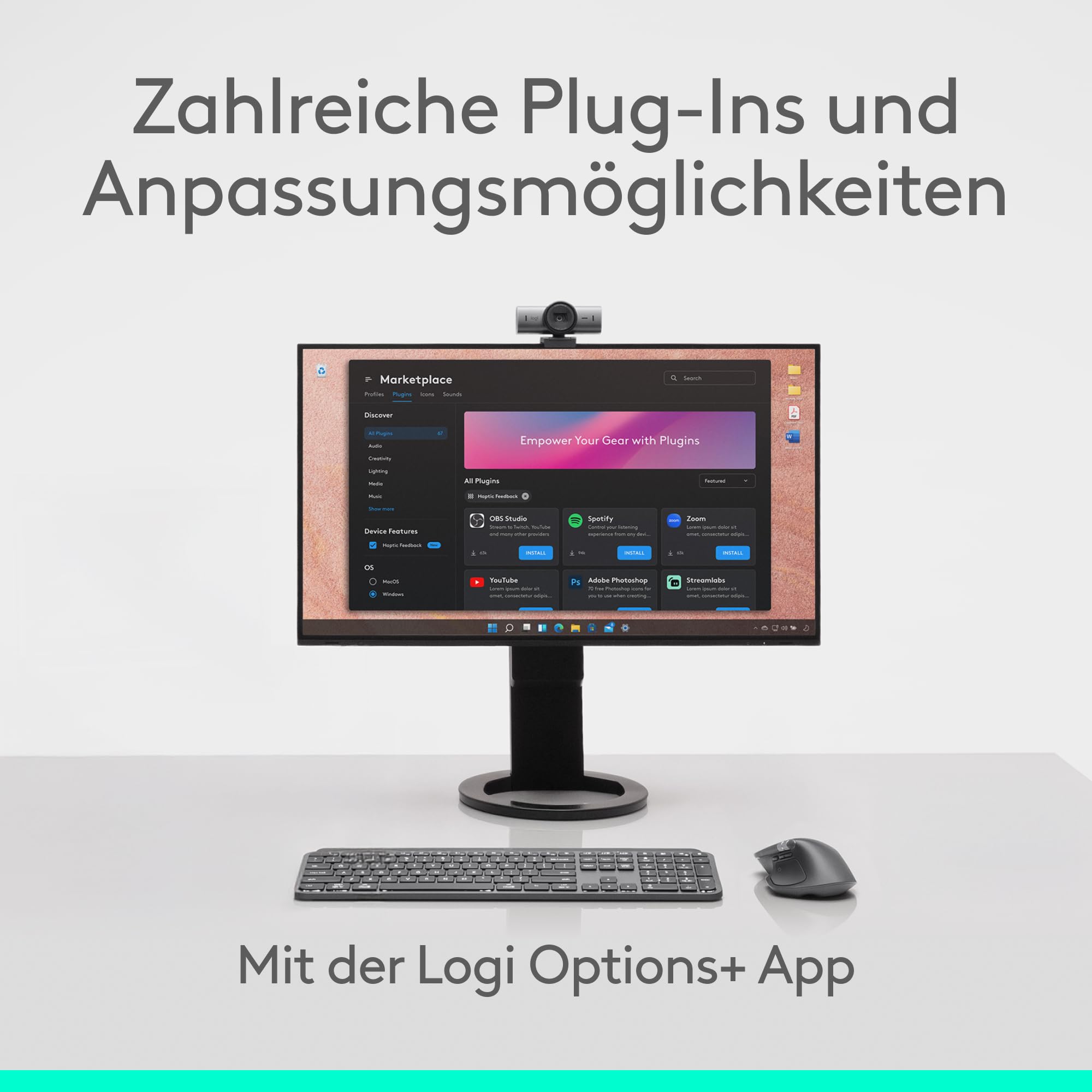 Logitech MX Master 4, ergonomische kabellose Maus mit fortschrittlichem, leistungsstarkem, haptis... Ansicht 8