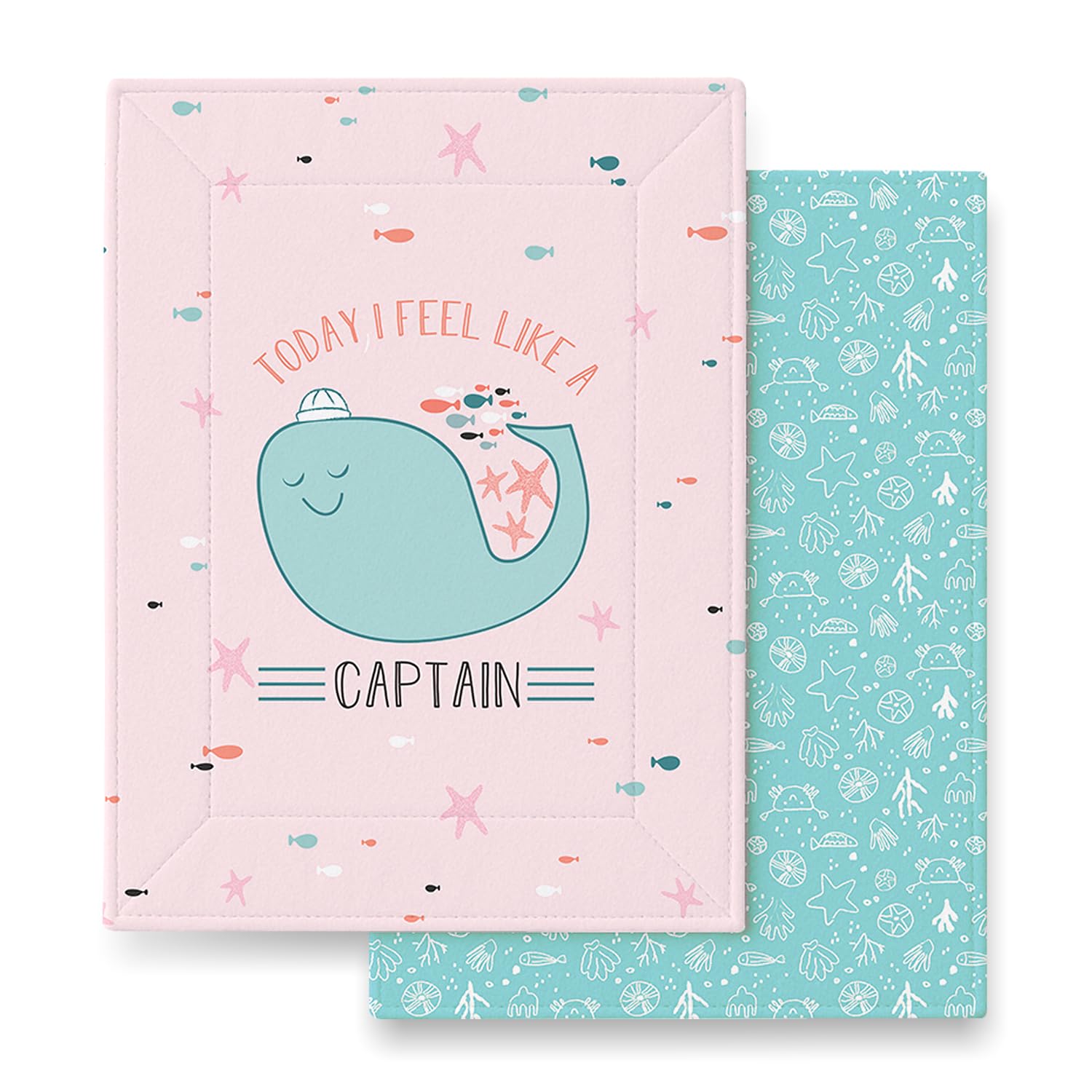 Tidy Sleep Baby Changing Mat – Waterproof, Foldable, Padded Diaper Changing Sheets for Newborns & Infants – Pack of 2, Sea Captain (65 cm x 45 cm)