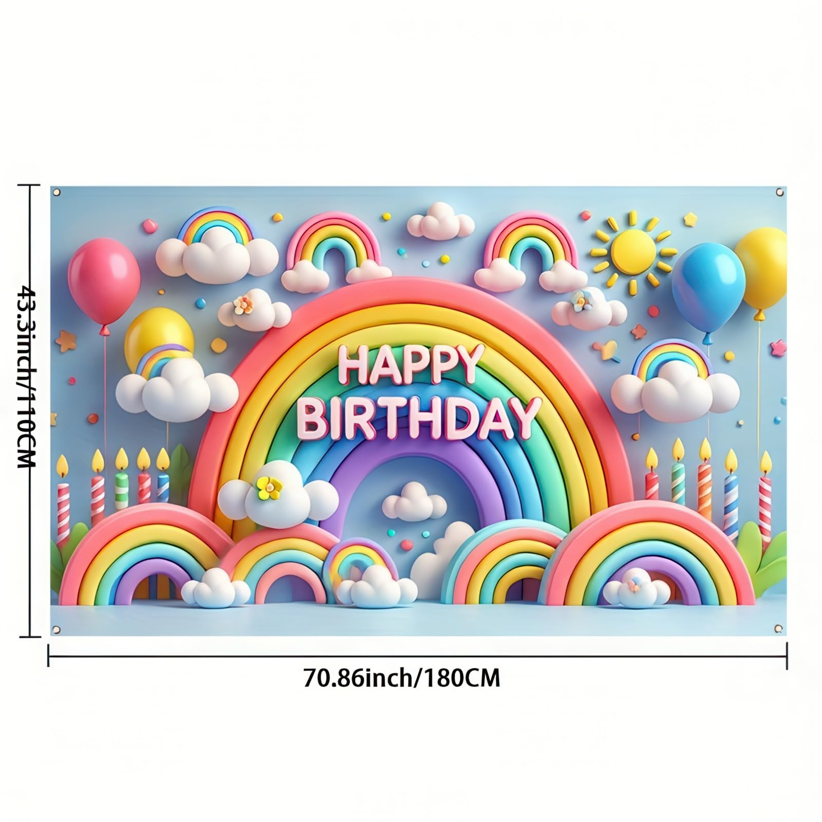 Amazon.com : Rainbow Birthday Decorations Rainbow Birthday Banner