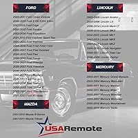 Vista 7 de Llavero de control remoto de entrada sin llave para automóvil compatible con Ford, Lincoln, Mercury, Mazda con llave de encendido