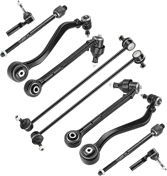 10pc Front Lower Forward Rearward Control Arms Suspension Kit Fit for Chevrolet Camaro 2010 2011 2012 2013 2014 2015 with Tie Rods Sway Bars