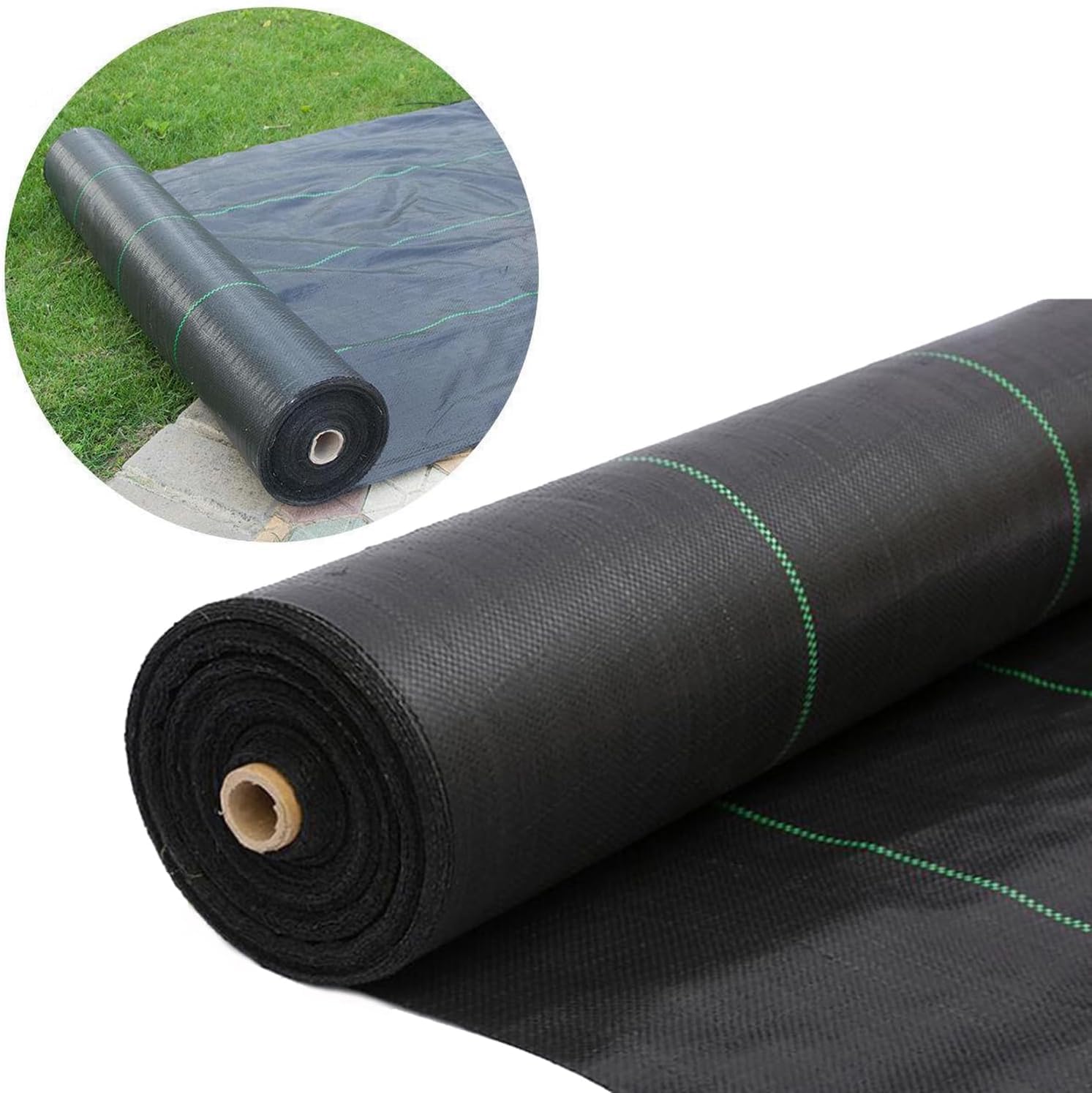 Nisorpa 200m² Unkrautfolie, 90 g/m² Unkrautvlies Wasserdurchlässig und Reißfestes, Anti-Unkrautgewebe mit Hohe UV-Stabilisierung, Unkrautschutzgewebe für Garten（2x100m）
