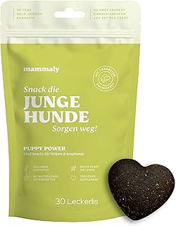 mammaly Puppy Power Puppy Snacks Test Set (110 g) Treats for Young Dogs - With Prebiotics, Green-lipped Mussel and Vitamin E - Healthy Growth and Nerve Functions - Supports Training product image