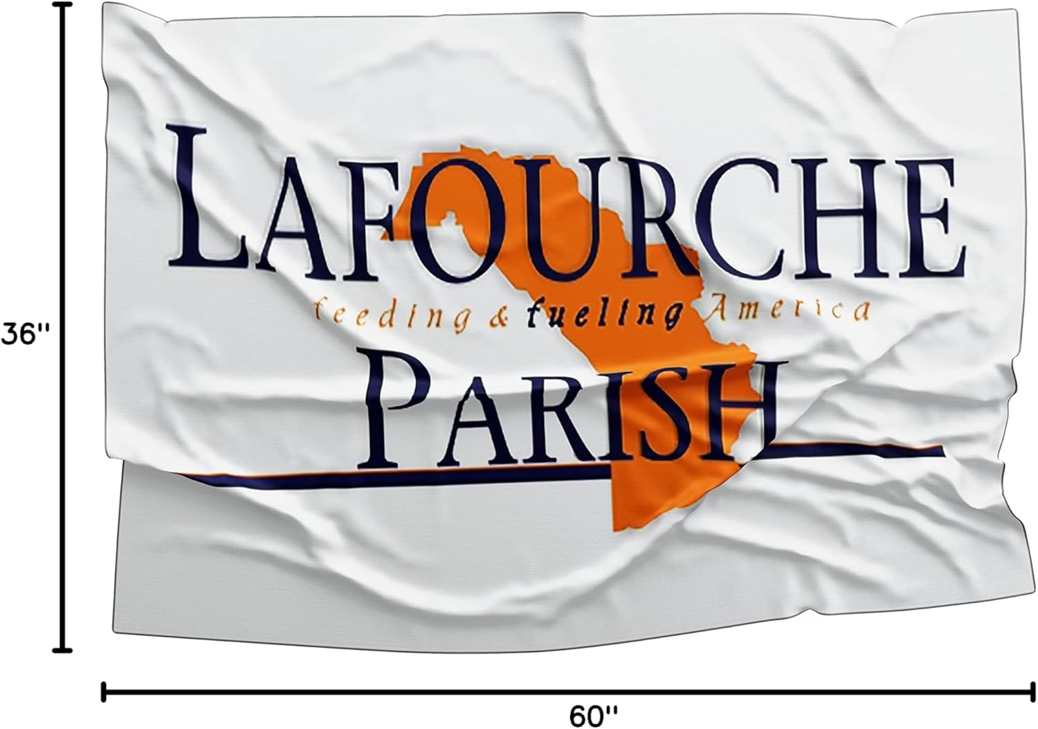 Lafourche Parish Louisiana Flag 3x5 ft – Retro State Pride Banner for Home, Office, Yard, or Events – Rare Louisiana Parish Heritage Display – Vivid Color, Double Stitched, & 150D Durable Polyester