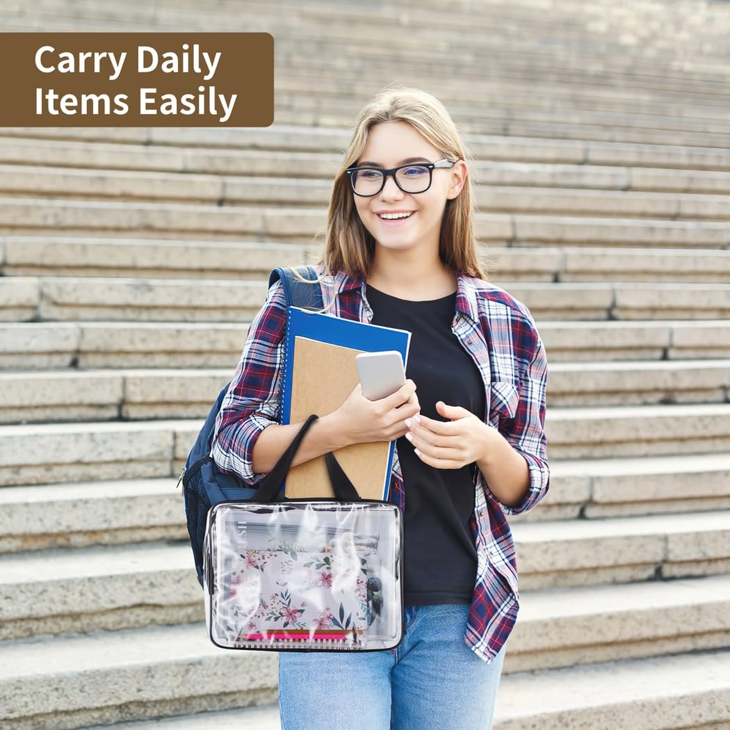 6 bolsas de almacenamiento, bolsas grandes reutilizables de PVC transparente con cremallera, bolsas organizadoras impermeables para juguetes, rompecabezas, libros para niños