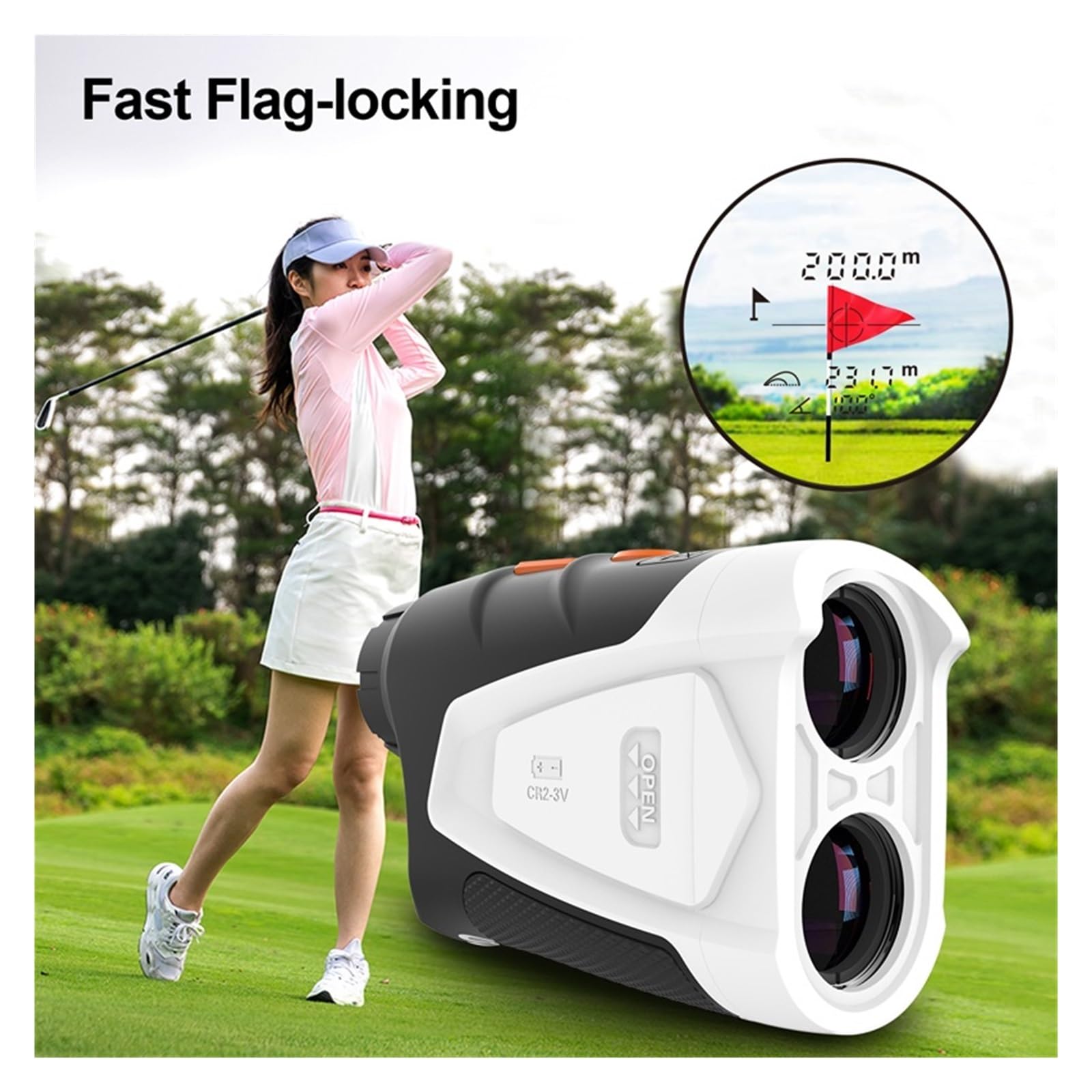 Telémetro de Golf 600M / Yard Digital Telescopio Medidor Distancia Alta precisión for la Caza Comprobación Distancias Precisa Esfuerzo