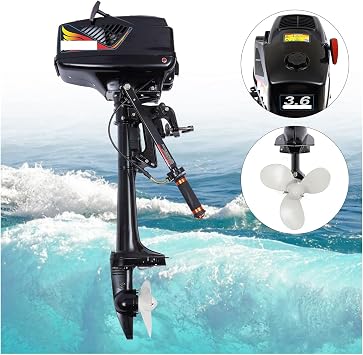 Trolling Motor, 2-Stroke 3.6 Horsepower Outboard Motor Engine, Fishing Boat Motor,Horsepower 2/4 Stroke