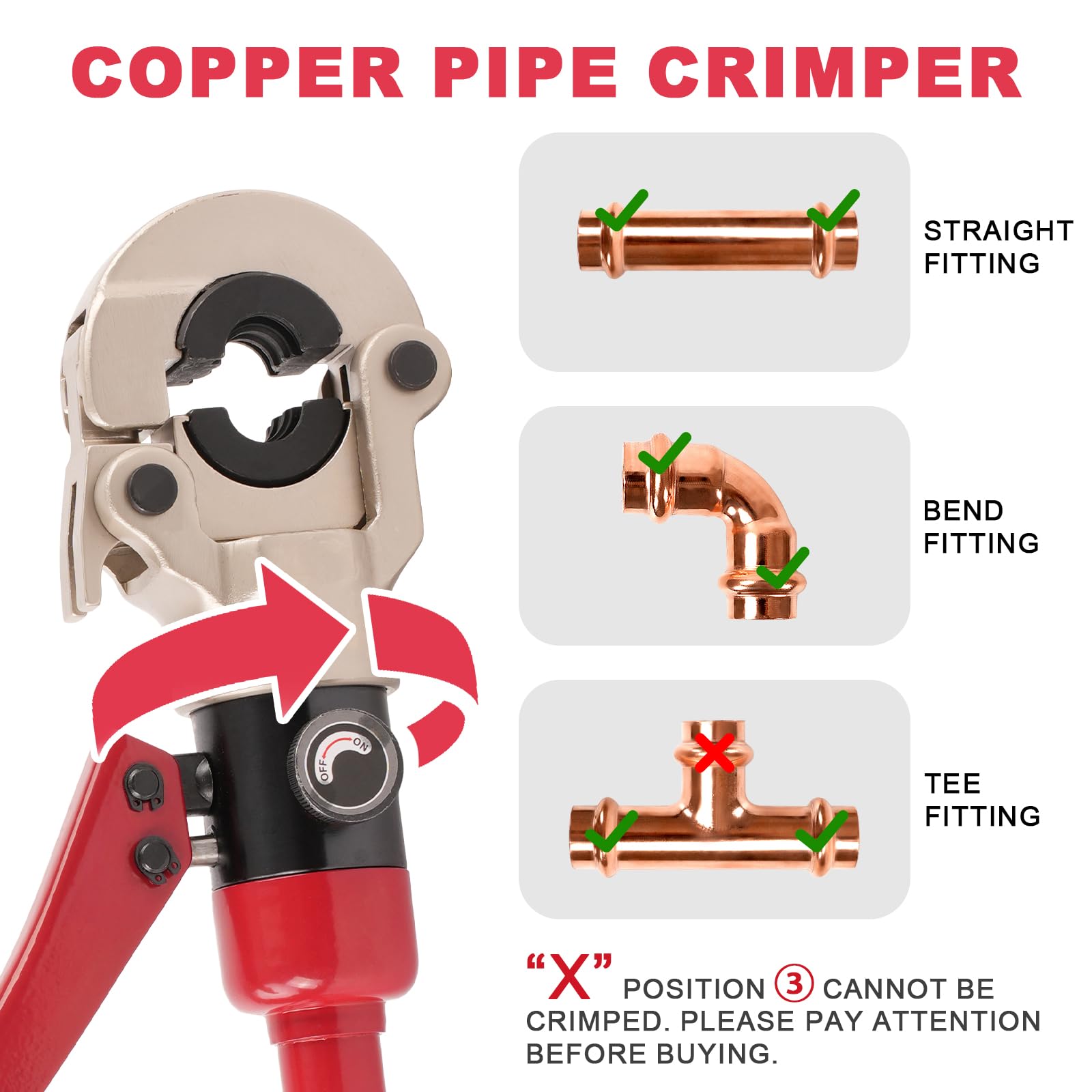 Crimpatrice Professionale Crimpatrice Idraulica Portatile Per Tubi - 8 Set Matrici Per Diametri 6-28mm Strumento Professionale Tubi - Foto 8