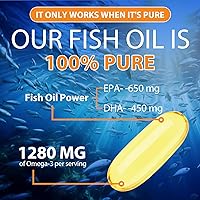 Vista 2 de Suplementos Omega 3 de aceite de pescado, cápsulas blandas de aceite de pescado, ácidos grasos que incluyen EPA y DHA para mujeres y hombres, 120