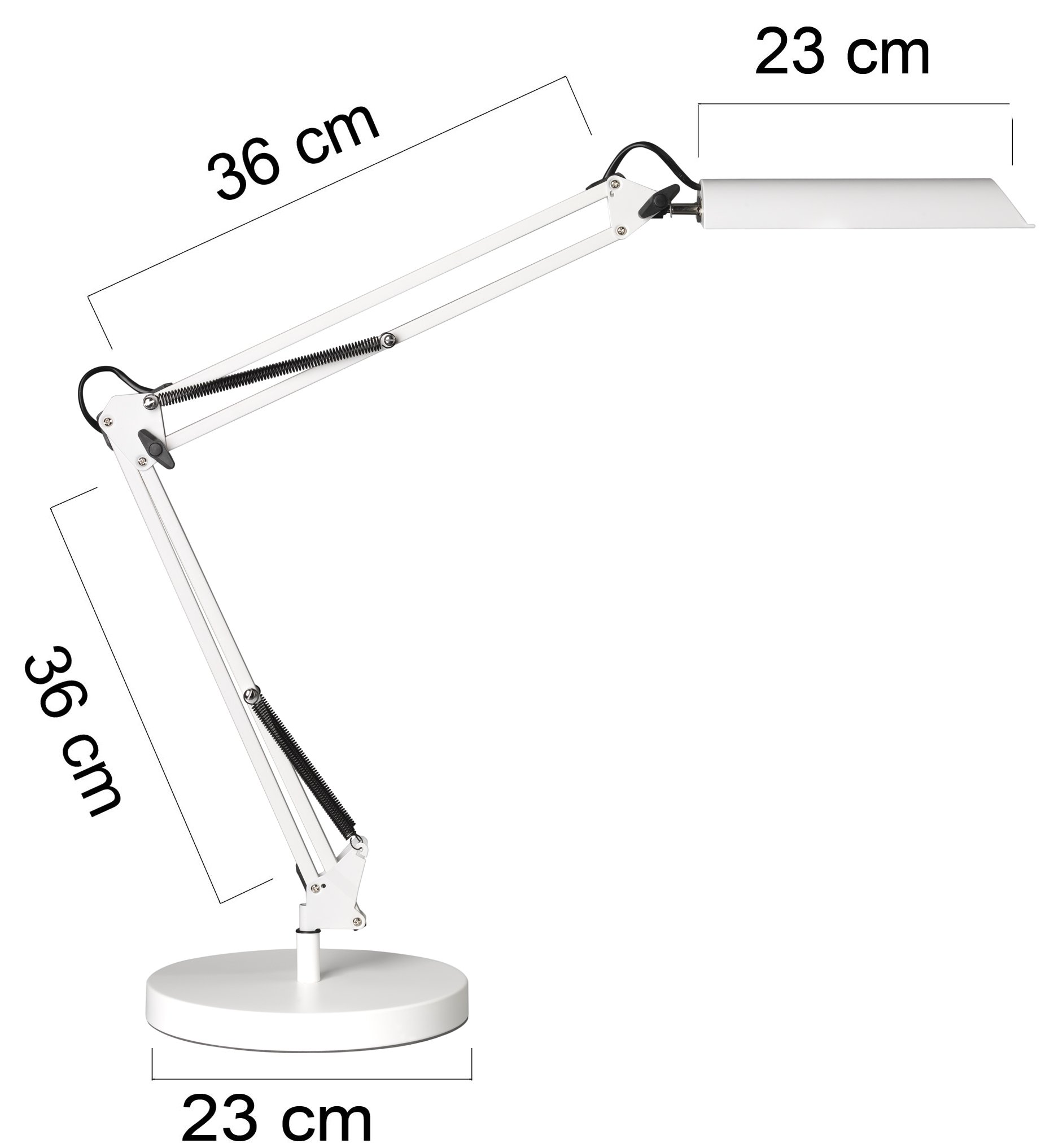Unilux LED Schreibtischleuchte Swingo, dimmbar, weiß