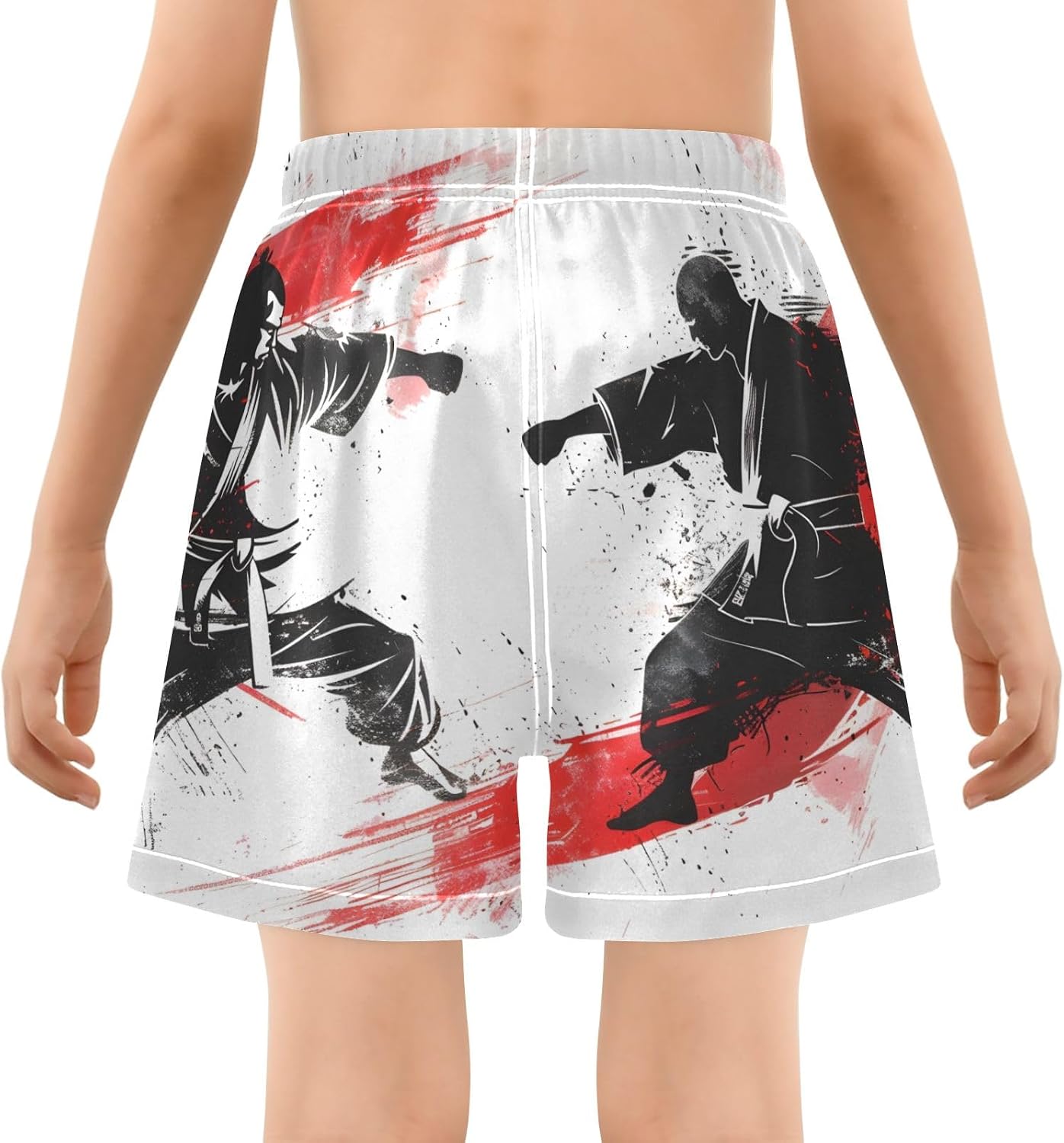 Bolaz Toddler Boys Swimwear Swim Trunks with Compression Liner 4T Karate Master Battle